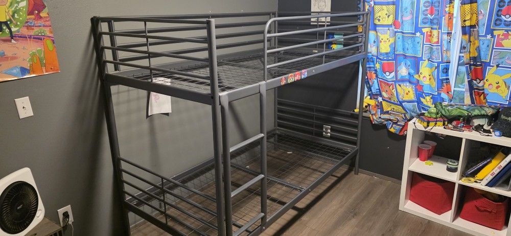 Twin Bunk Bed Frame With Ladder