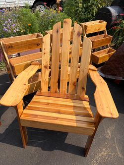 Set of two Cedar Adirondack chairs