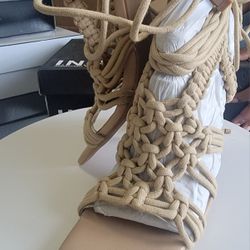 INC Women's Brayd Lace-Up Dress Sandals sz 7