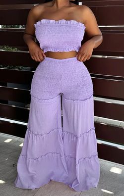 Light Lilac 2pc Pantset Size XXL EQUALS SIZE 14-16  NWOT 