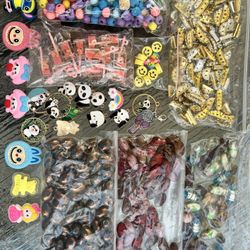 New Glass Wood And Acrylic Beads - Spacers -  Charms