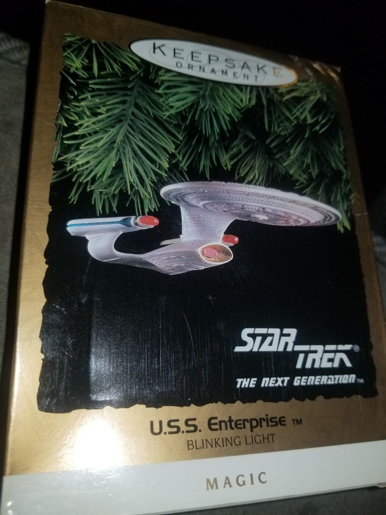 Star trek Ornaments. Next Gen Enterprise,  Galileo. Chandler 