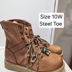 Georgia Steel Toe Work Boots Size 10w