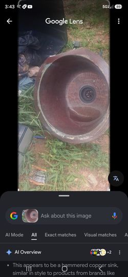 Copper sink basin