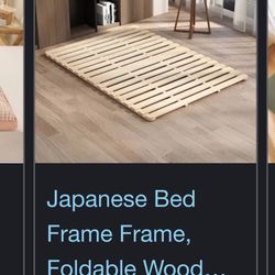 Full Size Wooden Bed Frame + mattress