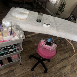 Lash Extension Bed , Stool , And Lash Trays Etc