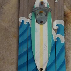 Surfboard Wall Plaque Bottle Opener