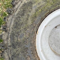 Pair Of 22x11-8 And Pair Of 18x8.5-8 Tires New On Wheels