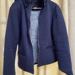 Woman  ‘s Jacket  Size Large , Navy Blue 