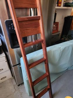 Wooden bunk bed ladder