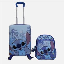 Stitch 2- piece Luggage Set with Backpack & Tag - Spinner Wheels Hard-Sided