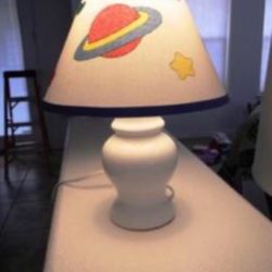 Lamp and hanging baby fabric decoration