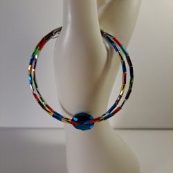 Multicolored Twisted Beaded Bracelet