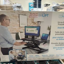 30” AirLIFT Pro Adjustable Standing Desk Converter – Black – Like New