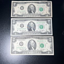 1976 $2 Note (Set Of 3) 