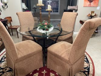 Glass table and 4 chairs