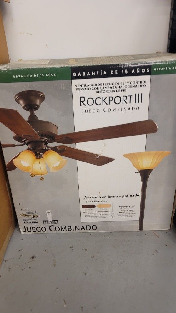 Unopened Ceiling Fan With Matching Lamp