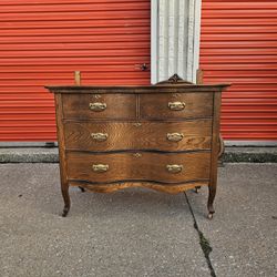 Antique Plymouth Furniture Solid Wood 4 Drawer Dresser with Vanity 