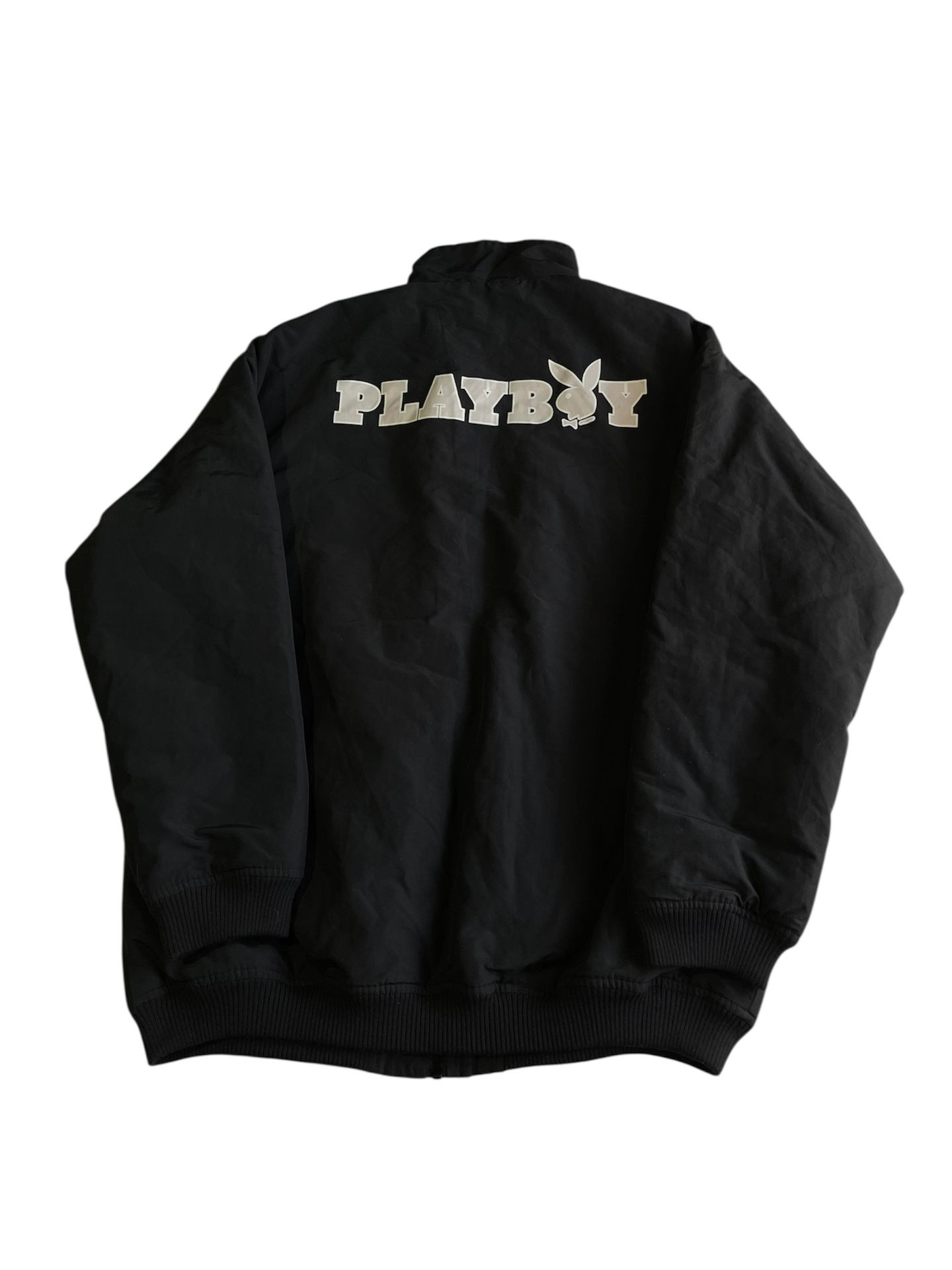 Playboy Pullover Full Zip Jacket Men’s Size Large Black Oversized Logo NWT
