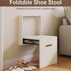 Wall Mounted Folding Shoe Changing Stool