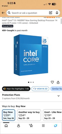 CPU + Motherboard Combo – Used  Intel Core i5-14600KF (14th Gen) + ASUS TUF Gaming B760-Plus WiFi (ATX, DDR5)