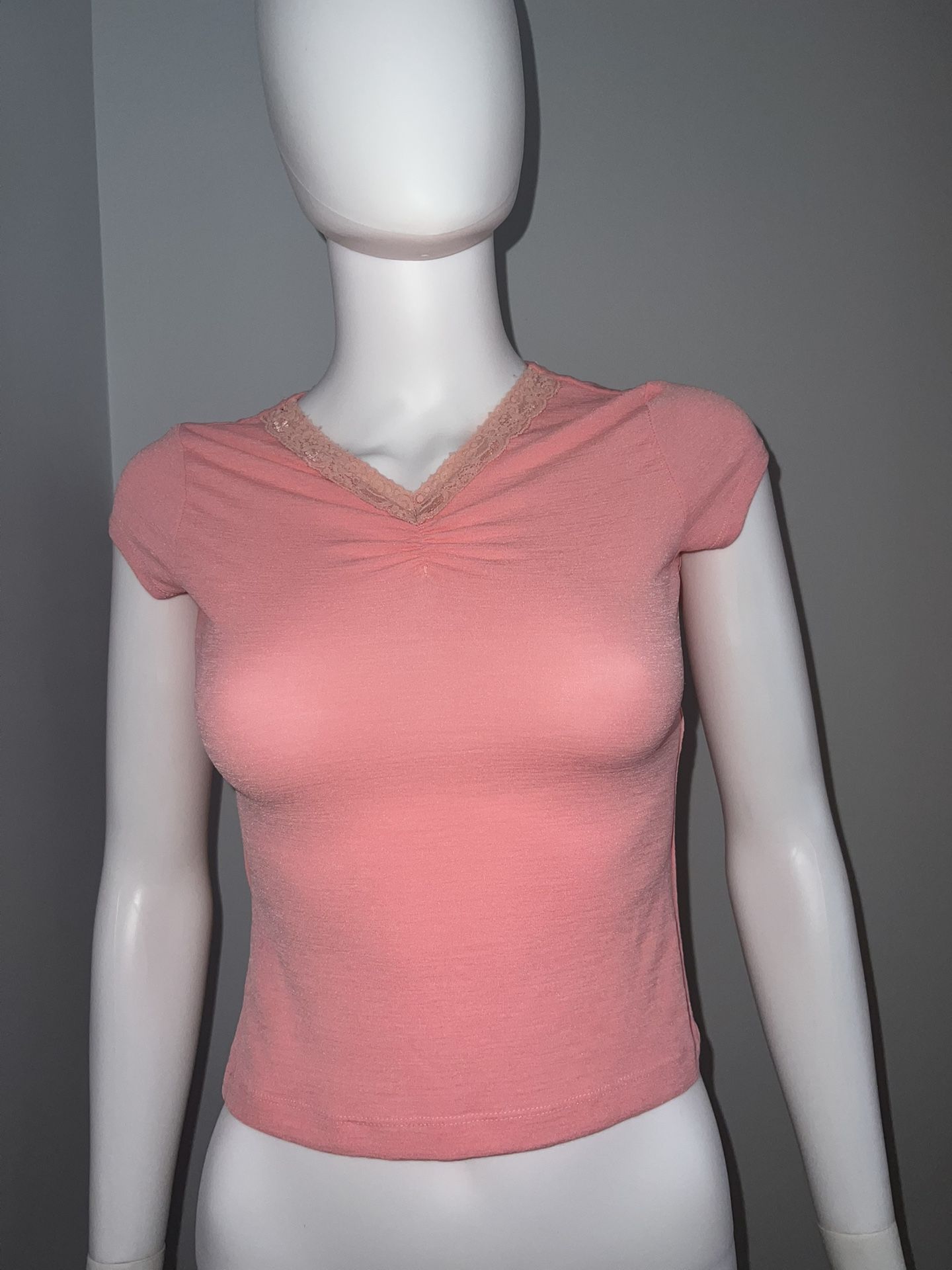 Pink XS Lace Crop Top
