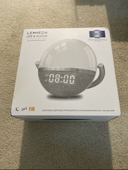 LEMEGA Sunrise Bluetooth Alarm Clock Speaker Brand New