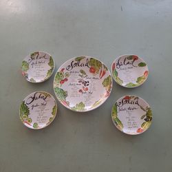 Big Salad Bowl And 4 Small Ones $10.00