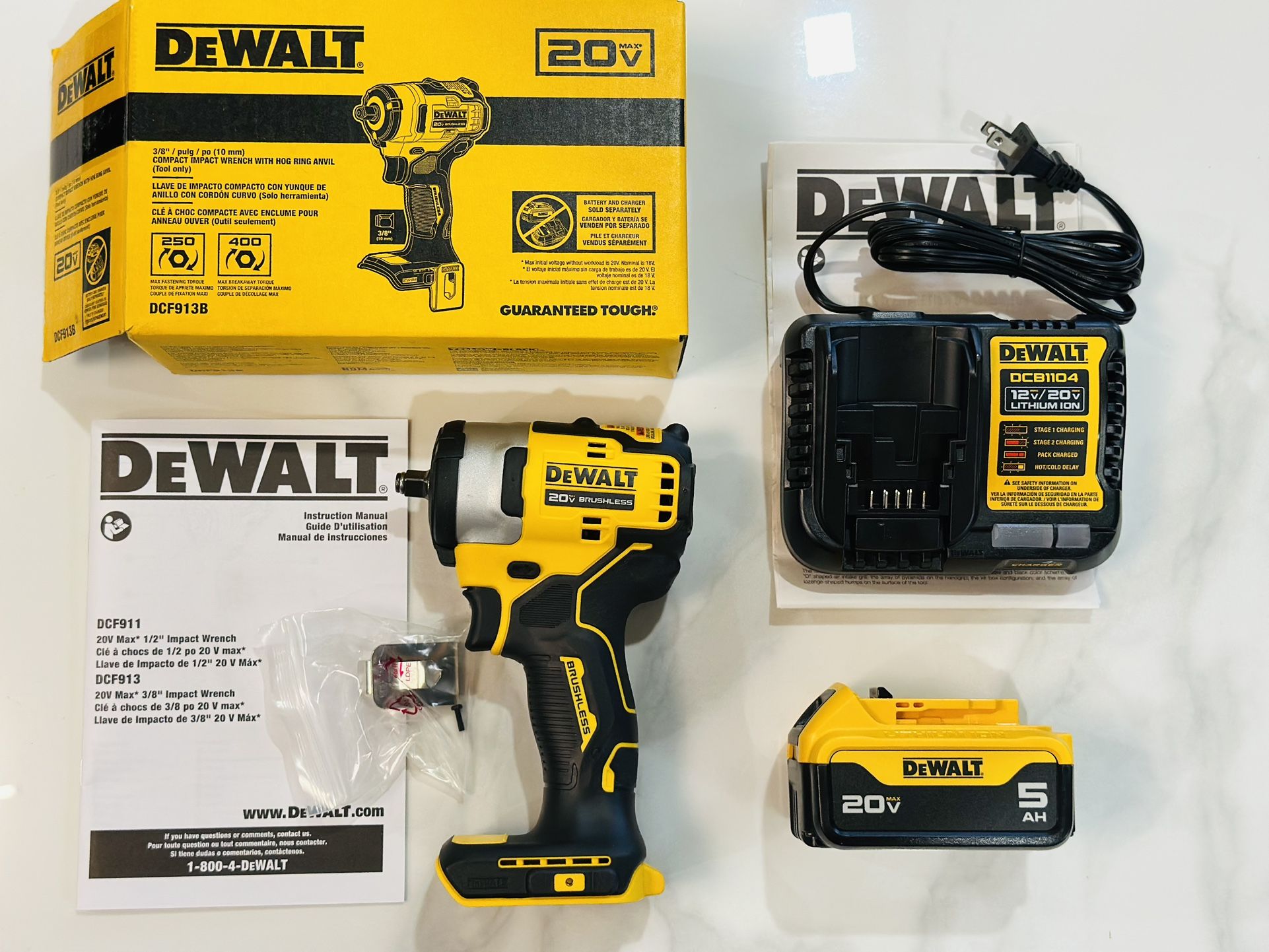 20-volt Max Variable Speed Brushless 3/8-in square Drive Cordless Impact Wrench
