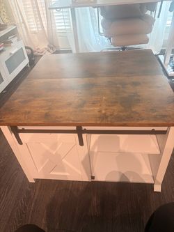 Farmhouse coffee table with Sliding Barn Door
