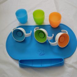 Baby Cups and  Silicone  Placemat 