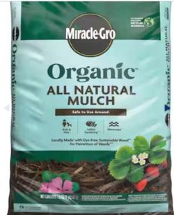 Organic All Natural Mulch 1.5 cu. ft. Shredded Bagged Mulch for Landscaping