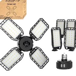 LED Garage Lights 100W,Bright & Flexible Lighting for Garage, Workshop, Warehouse, Basement, Attic - Energy Efficient & Easy Installation - Adjustable