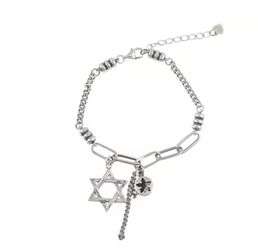 Stainless Steel Star Of David Bracelet 