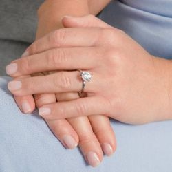 3ct Lab Solitaire Ring