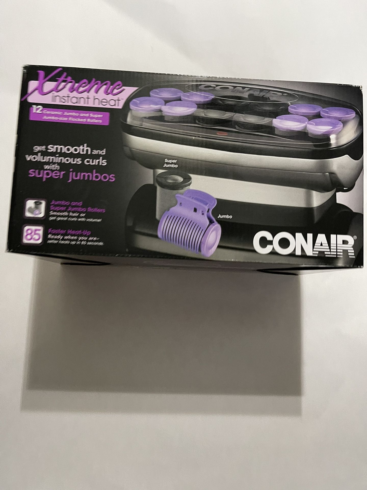 Conair Xtreme Instant Heat Jumbo And Super Jumbo Hot Rollers; Bonus Super Clips
