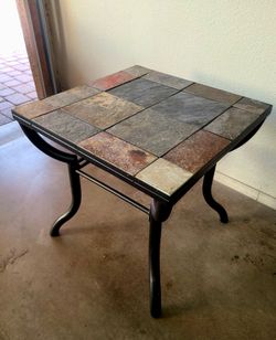Slate Tile End Table