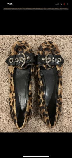 BCBG leopard print flats size 7