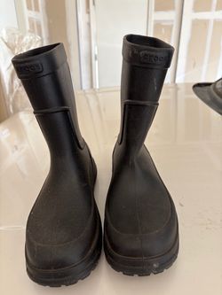 Crocs Black Rubber Rain Boots