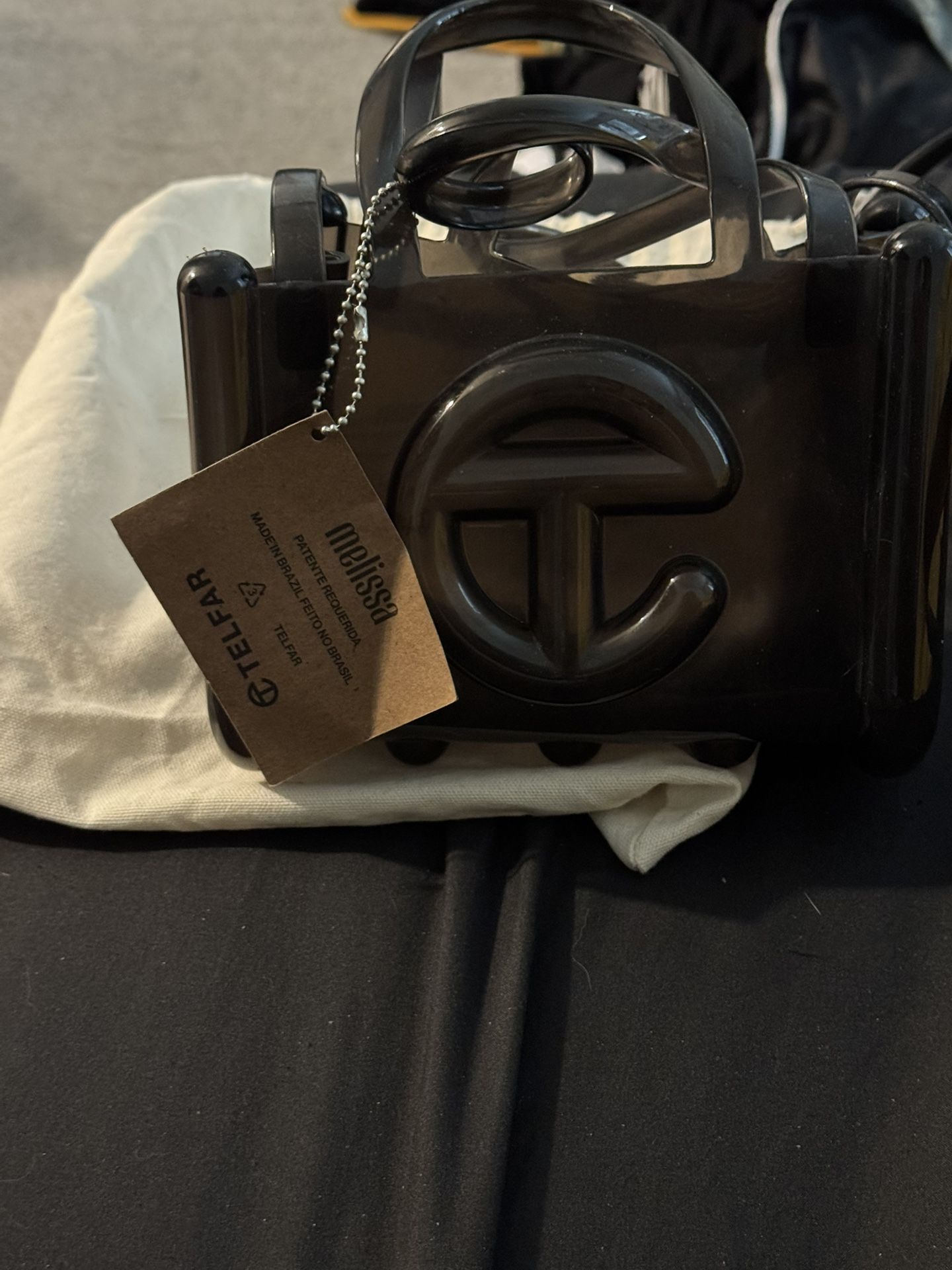 Melissa x Telfar Medium Jelly Shopper - Clear black