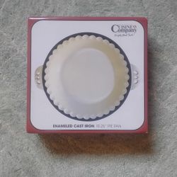 New In Box Cuisine & Co Cast Iron Pie Dish 10.25”