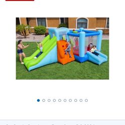 Bounce House With Slide And Rock Climbing Wall