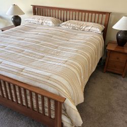 Cal King Bed Frame - Canadian Made Teak Wood