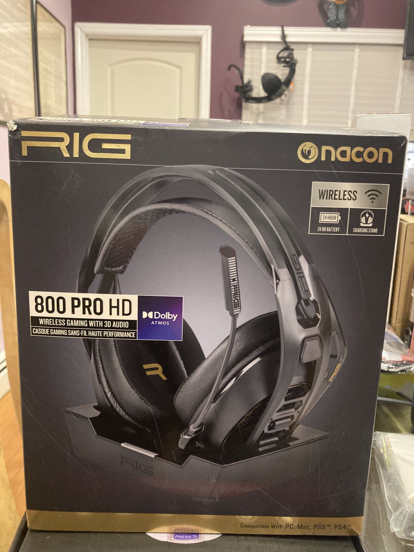 RIG 800 PRO HD Wireless Gaming Headset & Multi-Function Base Station - Compatible with PC, Mac, PS5, PS4 - with Dolby Atmos 3D Audio for Windows 10/11