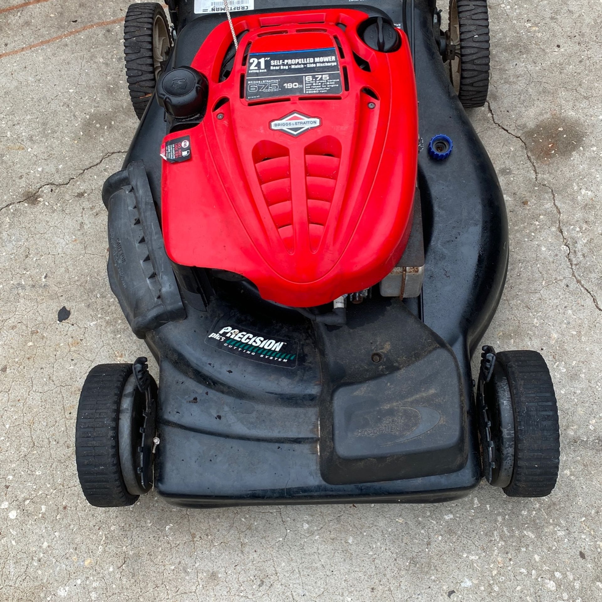 Sears Lawnmower 22 inch cut self propelled no bag