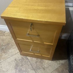 Wood Filing Cabinet With Key