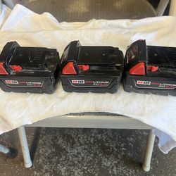 Milwaukee Battery M18 RED Lithium XC5.0 $70 For Each 