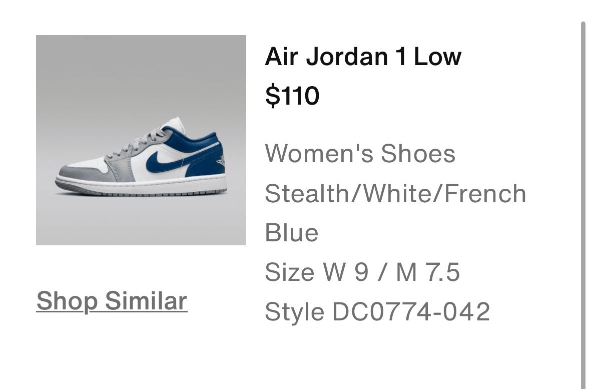 Nike Women Air Jordan Low 1