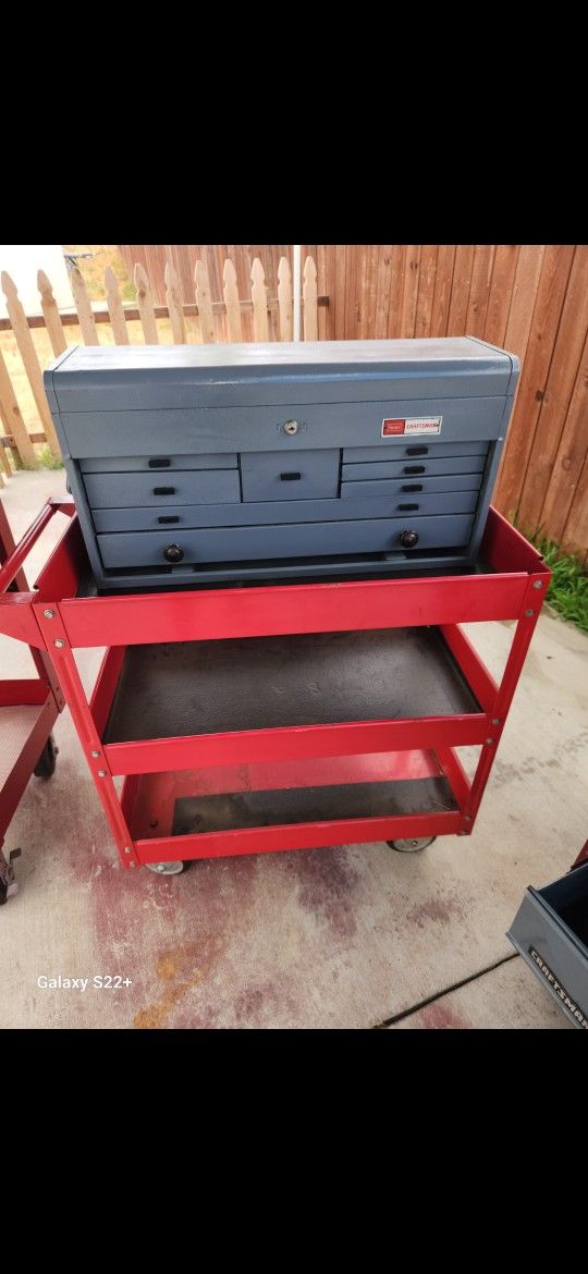 Craftsman Tool Box And Utility Car 
