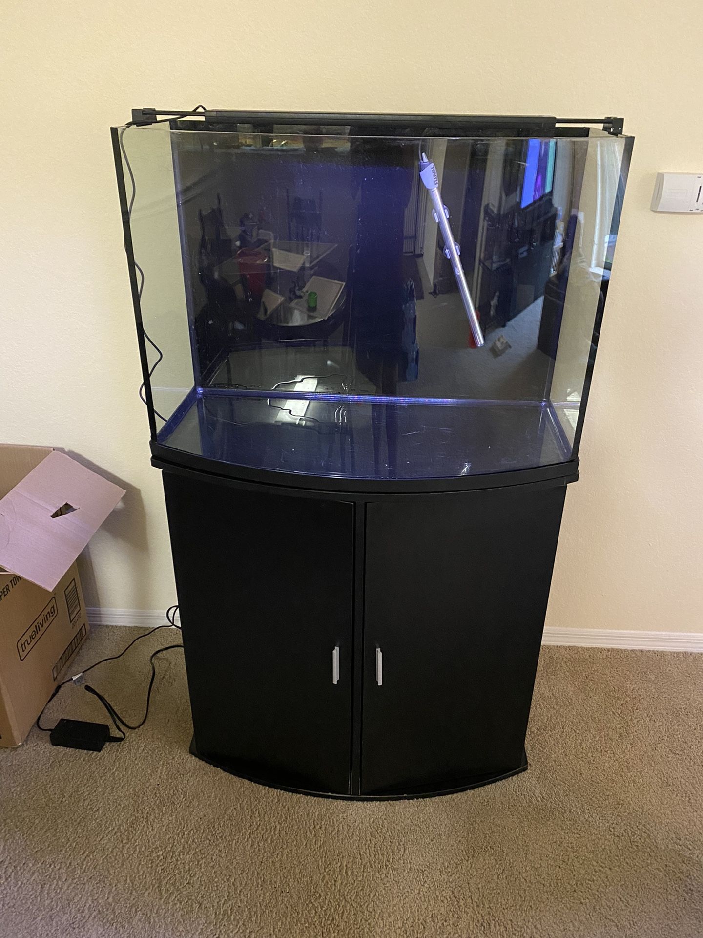 36 Gallon Bow Front Rimless Tank 